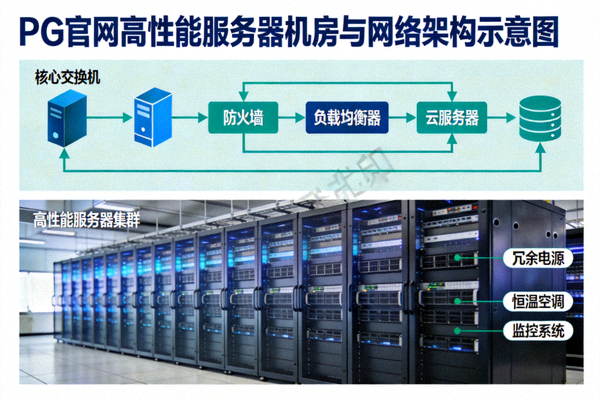 PG官网高性能服务器机房与网络架构示意图