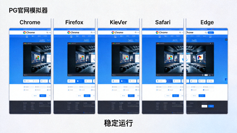 PG官网模拟器在多平台浏览器中稳定运行的界面对比图